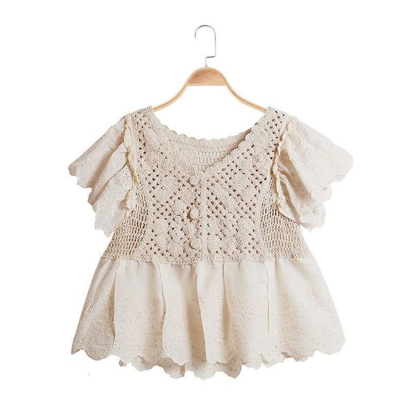 perhaps u women shirt short sleeve summer v neck beige lace hollow out blouse button solid b0608 210529, White
perhaps u women shirt short sleeve summer v neck beige lace hollow out blouse button solid b0608 210529, White