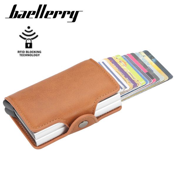 baellerry men's rfid bag multi position automatic elastic type anti-theft brush metal aluminum shell bank card sleeve, Red;black
baellerry men's rfid bag multi position automatic elastic type anti-theft brush metal aluminum shell bank card sleeve, Red;black