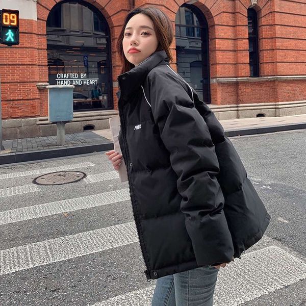 autumn and winter stand collar short cotton padded jacket version lapel loose female black temperament zipper
autumn and winter stand collar short cotton padded jacket version lapel loose female black temperament zipper