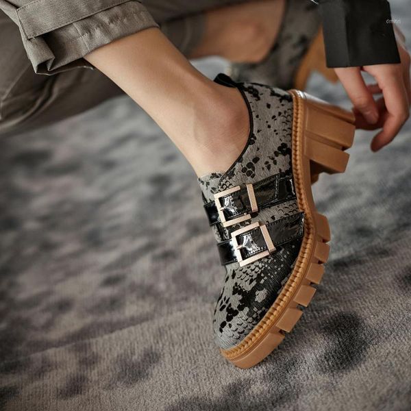 single shoes women 2021 spring genuine leather horsefur buckle thick heel bottom increased, Black
single shoes women 2021 spring genuine leather horsefur buckle thick heel bottom increased, Black