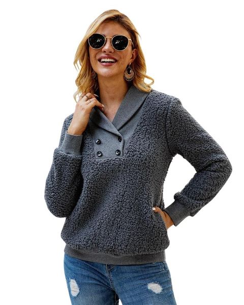 women's hoodies & sweatshirts women turn-down collar plush vintage solid pockets long sleeve loose casual winter, Black
women's hoodies & sweatshirts women turn-down collar plush vintage solid pockets long sleeve loose casual winter, Black