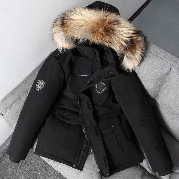 Running men's medium and long thickened lovers' handsome work cloth winter coat brand outdoor down et, Black
Running men's medium and long thickened lovers' handsome work cloth winter coat brand outdoor down et, Black