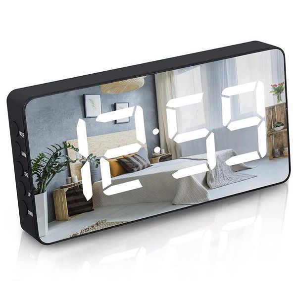 other clocks & accessories digital alarm clock large mirrored led snooze function dimming mode beside for bedroom decor
other clocks & accessories digital alarm clock large mirrored led snooze function dimming mode beside for bedroom decor
