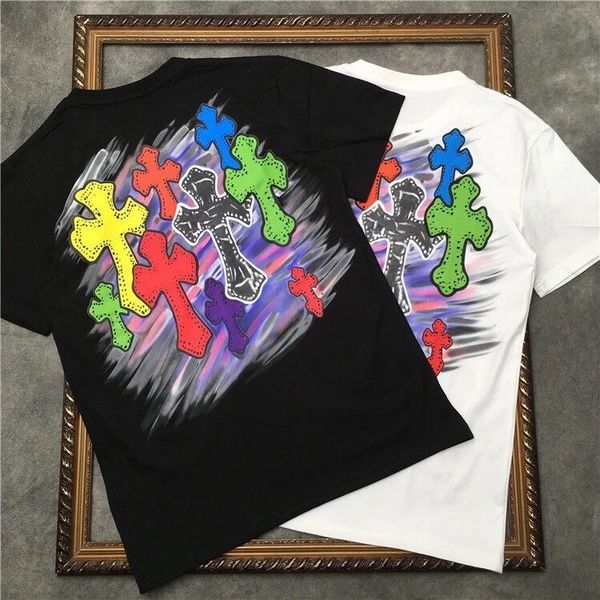 crocho brand new summer men's and women's loose t-shirt cross cotton short casual half sleeve trend tee, White;black
crocho brand new summer men's and women's loose t-shirt cross cotton short casual half sleeve trend tee, White;black