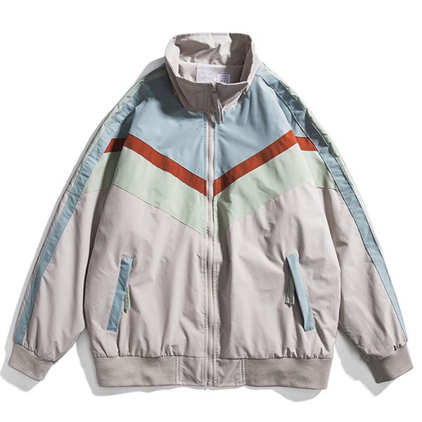 hip hop jacket windbreaker men streetwear retro color block patchwork jacket coat 2021 spring harajuku track jacket loose, Black;brown
hip hop jacket windbreaker men streetwear retro color block patchwork jacket coat 2021 spring harajuku track jacket loose, Black;brown