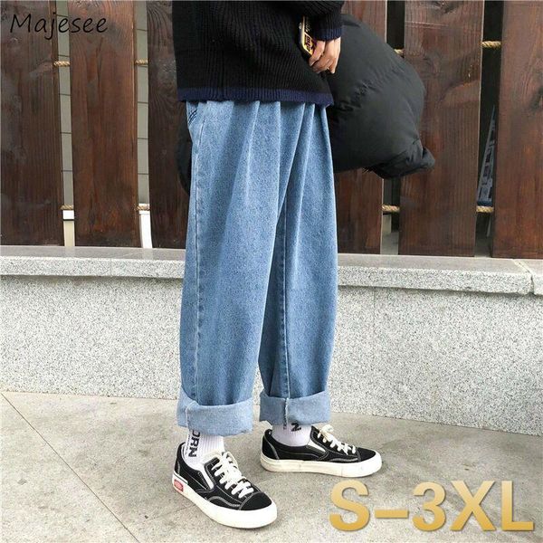 men jeans solid wide-leg simple baggy causal straight korean-style denim trousers male all-match street-wear plus-size 3xl chic, Blue
men jeans solid wide-leg simple baggy causal straight korean-style denim trousers male all-match street-wear plus-size 3xl chic, Blue