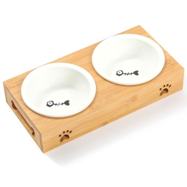 cat bowls & feeders pet double bowl dog with raised stand material non-slip food protection cervical cats
cat bowls & feeders pet double bowl dog with raised stand material non-slip food protection cervical cats