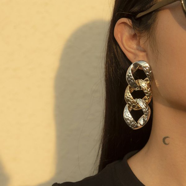 jewelry exaggeration punk mixed color irregular women hip hop trend mahogany pendant earrings, Silver
jewelry exaggeration punk mixed color irregular women hip hop trend mahogany pendant earrings, Silver