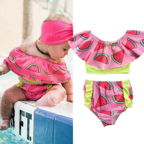 infant toddler girl bikini off shoulder ruffled watermelon print summer baby beach wear, Black
infant toddler girl bikini off shoulder ruffled watermelon print summer baby beach wear, Black