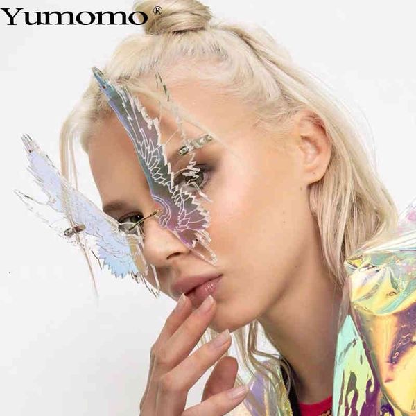 designer sunglasses fashion oversized personality wing shape women vintage rimless clear purple green eyewear men eagle glasses, White;black
designer sunglasses fashion oversized personality wing shape women vintage rimless clear purple green eyewear men eagle glasses, White;black
