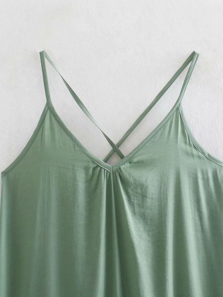 new 2021 summer green vestido women backless es l727, White