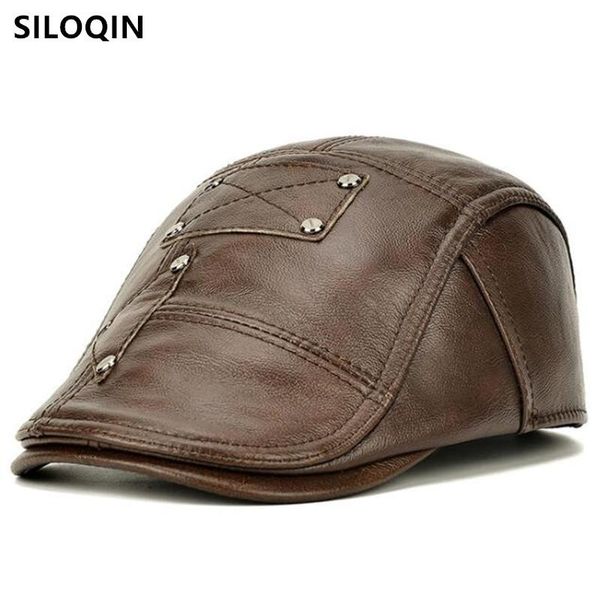 berets siloqin winter men's natural genuine leather hat cowhide adjustable size plus velvet warm earmuffs caps snapback cap, Blue;gray
berets siloqin winter men's natural genuine leather hat cowhide adjustable size plus velvet warm earmuffs caps snapback cap, Blue;gray