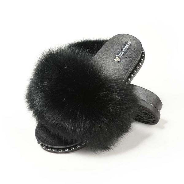 slippers fur story women's faux slides for outdoor furry slide sandals 19s10, Black
slippers fur story women's faux slides for outdoor furry slide sandals 19s10, Black