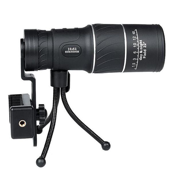 16x52 monocular telescope compact retractable zoom waterproof bak4 professional hd ed glass with tripod phone clip
16x52 monocular telescope compact retractable zoom waterproof bak4 professional hd ed glass with tripod phone clip