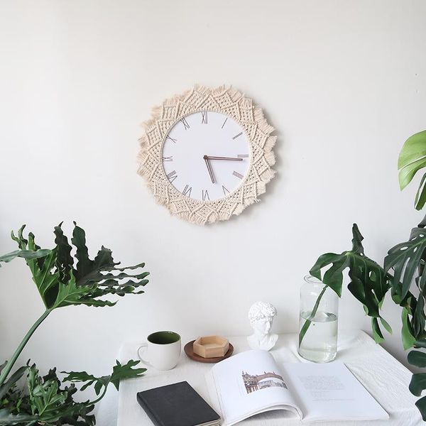 wall clocks creative nordic wind macrame rope clock diy farmhouse decor modern design home decoration
wall clocks creative nordic wind macrame rope clock diy farmhouse decor modern design home decoration