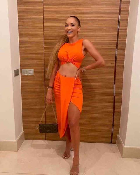 style two piece outfits women tracksuits sleeveless crop tank split midi skirt set clubwear, Gray
style two piece outfits women tracksuits sleeveless crop tank split midi skirt set clubwear, Gray