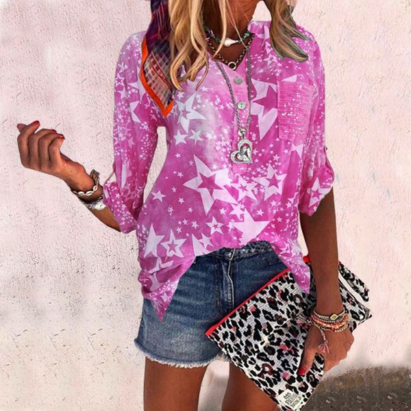2021 new blouses women spring star print long sleeve blouse casual loose tee femme shirts 5xl s5ap, White
2021 new blouses women spring star print long sleeve blouse casual loose tee femme shirts 5xl s5ap, White