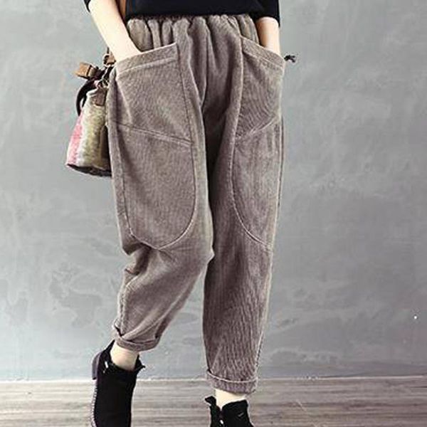 women's pants & capris autumn winter corduroy harem women girls fashionable elastic high waist casual loose long plus velvet warm trous, Black;white
women's pants & capris autumn winter corduroy harem women girls fashionable elastic high waist casual loose long plus velvet warm trous, Black;white