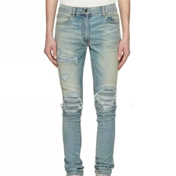 fashion brand slp am style leather pierced slim fit jeans, men's and women's high street fashion stars same, Blue
fashion brand slp am style leather pierced slim fit jeans, men's and women's high street fashion stars same, Blue