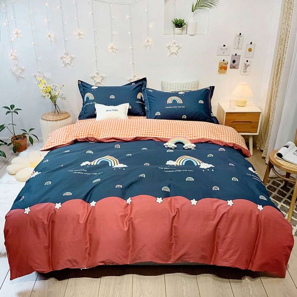 all cotton simple four piece dormitory pure cotton small frh three sets single double bedding quilt cover
all cotton simple four piece dormitory pure cotton small frh three sets single double bedding quilt cover