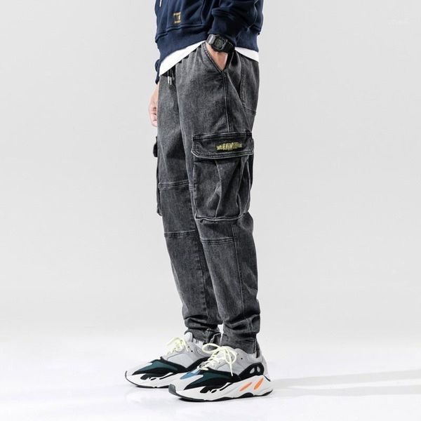 men's jeans fashion men hip hop style loose fit harem pants elastic waist pockets cargo casual streetwear joggers denim trousers, Blue
men's jeans fashion men hip hop style loose fit harem pants elastic waist pockets cargo casual streetwear joggers denim trousers, Blue