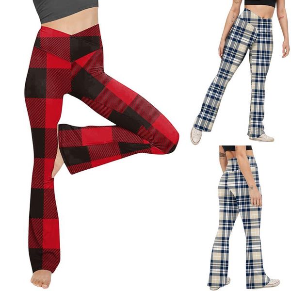 women's leggings women plaid print pants boot cut high waist workout seamless elastic no-see through flare tummy control leggins, Black
women's leggings women plaid print pants boot cut high waist workout seamless elastic no-see through flare tummy control leggins, Black