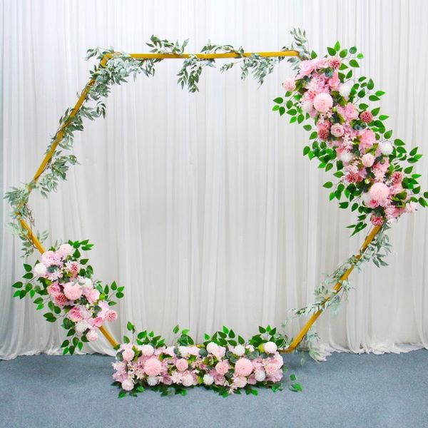party decoration wedding props hexagonal arch white gold iron shelf marriage backdrop decor stage flower stand wrought diamond accessories
party decoration wedding props hexagonal arch white gold iron shelf marriage backdrop decor stage flower stand wrought diamond accessories