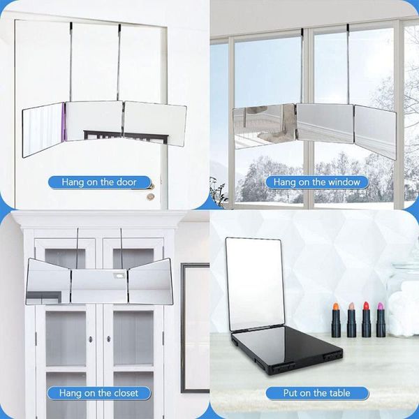mirrors 3 way mirror trifold adjustable portable make-up for self hair cutting and styling espejo miroir decorative
mirrors 3 way mirror trifold adjustable portable make-up for self hair cutting and styling espejo miroir decorative