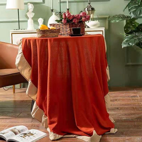 table cloth orange cotton cover for lace wavy side wedding decoration rectangular mantel party protector
table cloth orange cotton cover for lace wavy side wedding decoration rectangular mantel party protector