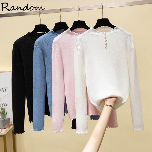 women's sweaters plus size 2021 women autumn knitted slim solid female cotton soft elastic color pullovers button turtleneck pink cloth, White;black
women's sweaters plus size 2021 women autumn knitted slim solid female cotton soft elastic color pullovers button turtleneck pink cloth, White;black