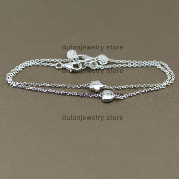 link, chain trend fashion 925 sterling silver/flower & love double chain/premium quality european spanish styles birthday present/gift, Black
link, chain trend fashion 925 sterling silver/flower & love double chain/premium quality european spanish styles birthday present/gift, Black