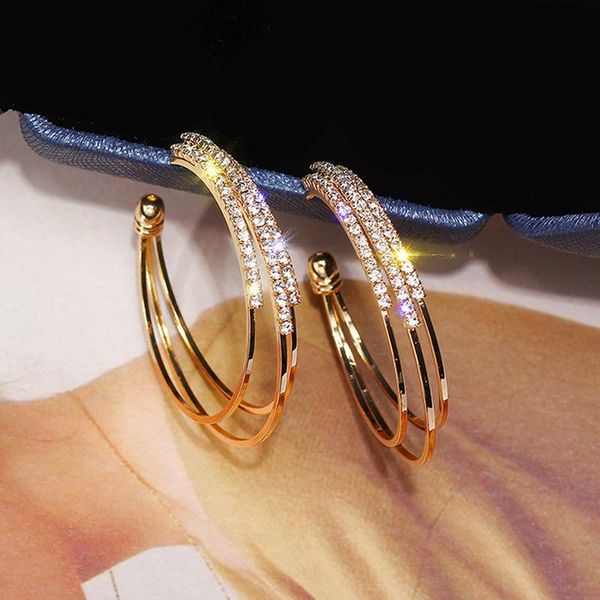 dangle & chandelier rhinestone crystal circle earrings korean fashion c shape geometry hoop for women jewelry exaggerated wedding earring, Silver
dangle & chandelier rhinestone crystal circle earrings korean fashion c shape geometry hoop for women jewelry exaggerated wedding earring, Silver
