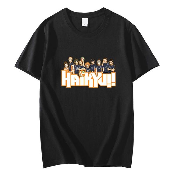 men's t-shirts haikyuu ainme t shirt karasuno high school t-shirt clothes cotton tees amazing short sleeve unique, White;black 
men's t-shirts haikyuu ainme t shirt karasuno high school t-shirt clothes cotton tees amazing short sleeve unique, White;black