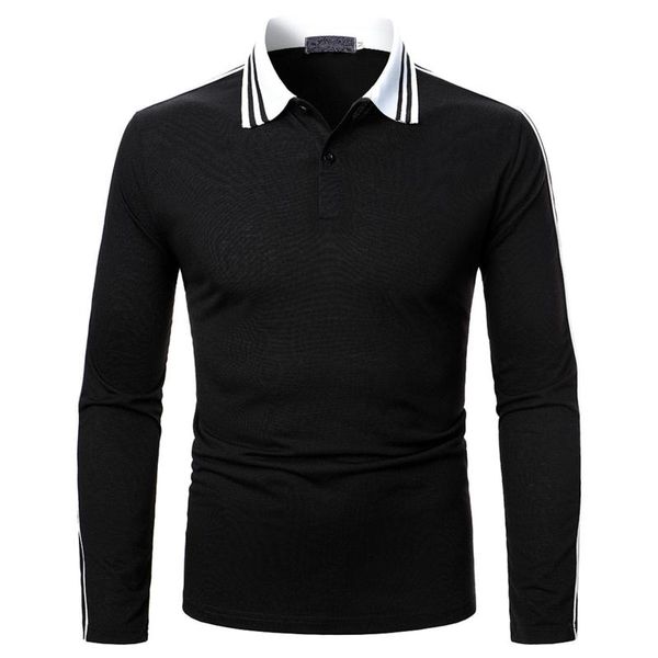 men's t-shirts autumn solid color casual loose trend fashion streetwear design lapel long sleeve tees clothing, White;black
men's t-shirts autumn solid color casual loose trend fashion streetwear design lapel long sleeve tees clothing, White;black