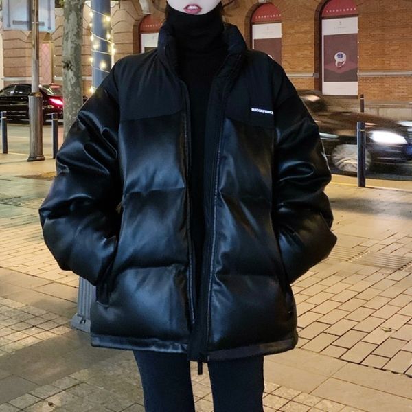 Shiny Short Female Eucosm Down Cotton with Fur Collar Big Leather Thick Winter Parka Puffer Jacket P6qv, Black
Shiny Short Female Eucosm Down Cotton with Fur Collar Big Leather Thick Winter Parka Puffer Jacket P6qv, Black