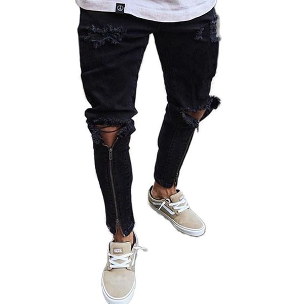 men's jeans mens cool designer brand black skinny ripped destroyed stretch slim fit hop pants zipper design holes biker, Blue
men's jeans mens cool designer brand black skinny ripped destroyed stretch slim fit hop pants zipper design holes biker, Blue
