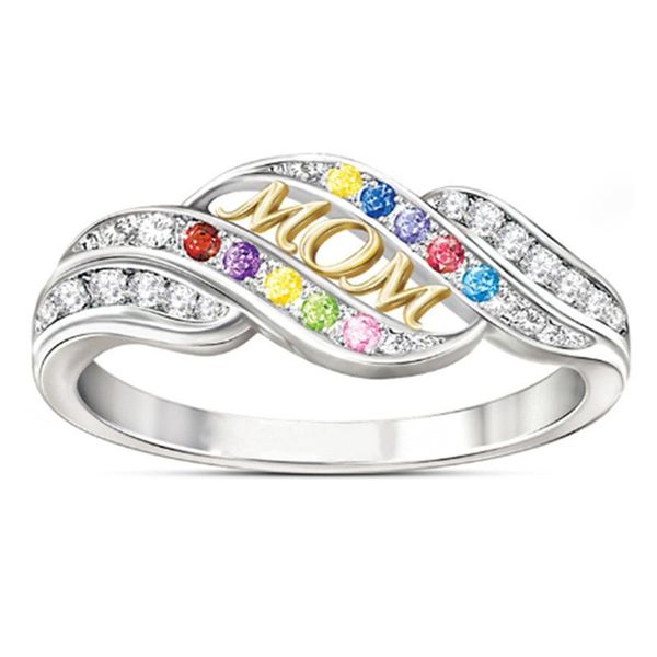 wedding rings mother's day mom fashion gold color women zircon stone gift ring jewelry for birthday, Slivery;golden
wedding rings mother's day mom fashion gold color women zircon stone gift ring jewelry for birthday, Slivery;golden