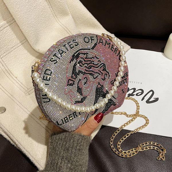 2020 new round bag for women evening clutch bag diamond single shoulder bags pearl chain party wedding handbags and purse
2020 new round bag for women evening clutch bag diamond single shoulder bags pearl chain party wedding handbags and purse