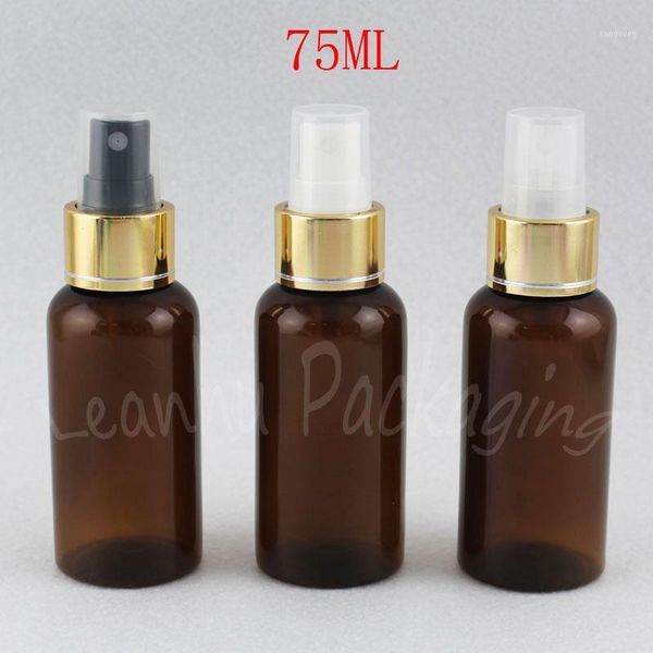 storage bottles & jars 75ml brown round shoulder plastic bottle with gold spray pump , 75cc makeup sub-bottling toner / water packaging
storage bottles & jars 75ml brown round shoulder plastic bottle with gold spray pump , 75cc makeup sub-bottling toner / water packaging