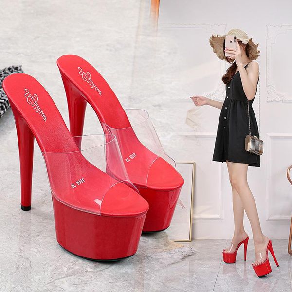 sandals shoes super high heels 17cm fine-heeled waterproof platform transparent crystal wedding ap-59, Black
sandals shoes super high heels 17cm fine-heeled waterproof platform transparent crystal wedding ap-59, Black
