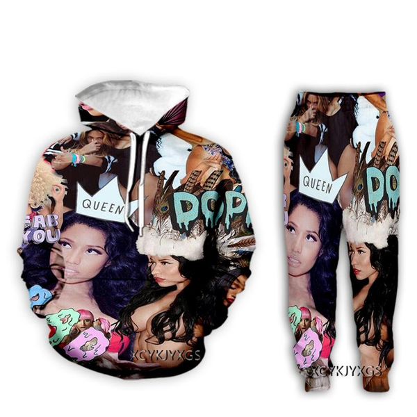 jogging clothing xinchenyuan men/women singer nicki minaj 3d printed long sleeve fashion sweatshirt hoodies sport pants z68, Black;red
jogging clothing xinchenyuan men/women singer nicki minaj 3d printed long sleeve fashion sweatshirt hoodies sport pants z68, Black;red