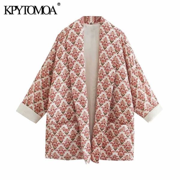 kpytomoa women fashion with pockets floral print kimono jacket coat vintage three quarter sleeve female outerwear chic 211029, Black;brown
kpytomoa women fashion with pockets floral print kimono jacket coat vintage three quarter sleeve female outerwear chic 211029, Black;brown