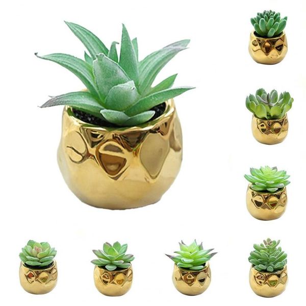decorative flowers & wreaths 1pcs mini artificial plant exquisite craftsmanship golden ceramic realistic fake plants succulent potted p
decorative flowers & wreaths 1pcs mini artificial plant exquisite craftsmanship golden ceramic realistic fake plants succulent potted p
