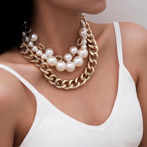 chains fashionable elegant pearl multi-layer necklace european and american 2021 dinner date women's jewelry, Silver
chains fashionable elegant pearl multi-layer necklace european and american 2021 dinner date women's jewelry, Silver