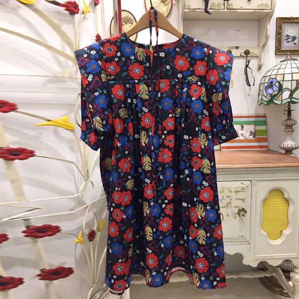 summer slim floral print retro puff sleeve a-line o neck dresses for women 210615, Black;gray
summer slim floral print retro puff sleeve a-line o neck dresses for women 210615, Black;gray