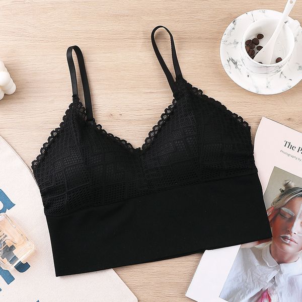 Sexy Lace Bra Tops Women Tube Top Wireless Seamless Bras Underwear Adjustable Shoulder Strap Camisole Lingerie, Black
Sexy Lace Bra Tops Women Tube Top Wireless Seamless Bras Underwear Adjustable Shoulder Strap Camisole Lingerie, Black