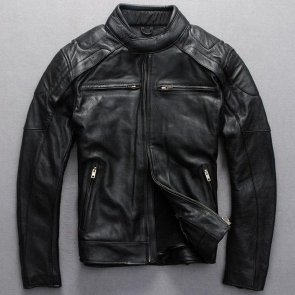 men's leather & faux 2021 slim fit motorcycle jacket black real cowskin biker men style jackets and coats for man
men's leather & faux 2021 slim fit motorcycle jacket black real cowskin biker men style jackets and coats for man
