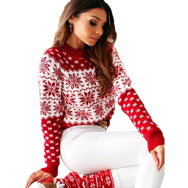 women's sweaters christmas women sweater elk snowflake xmas long sleeve o-neck knitting pullover short jumper knitwear, White;black
women's sweaters christmas women sweater elk snowflake xmas long sleeve o-neck knitting pullover short jumper knitwear, White;black