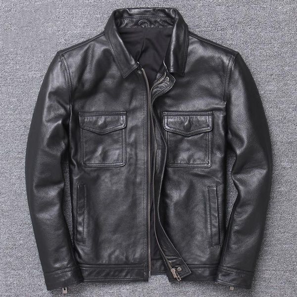 men's leather & faux genuine cowhide jacket 2021 latest motorcycle short slim retro black coat plus size 4xl
men's leather & faux genuine cowhide jacket 2021 latest motorcycle short slim retro black coat plus size 4xl