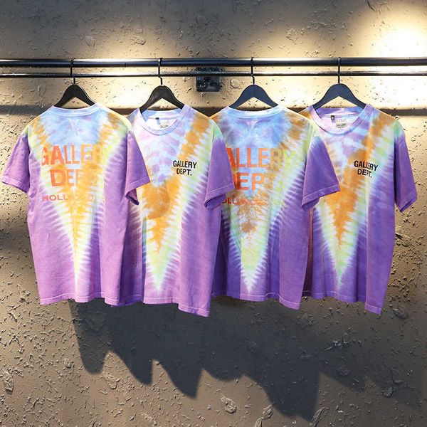 gallery dept tie dye short sleeve vintage classic wash gradient brand loose high street men's and women's t-shirt summerogdp, White;black
gallery dept tie dye short sleeve vintage classic wash gradient brand loose high street men's and women's t-shirt summerogdp, White;black